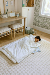 [NEW] XL Organic Nap Mat- Blue Stripe