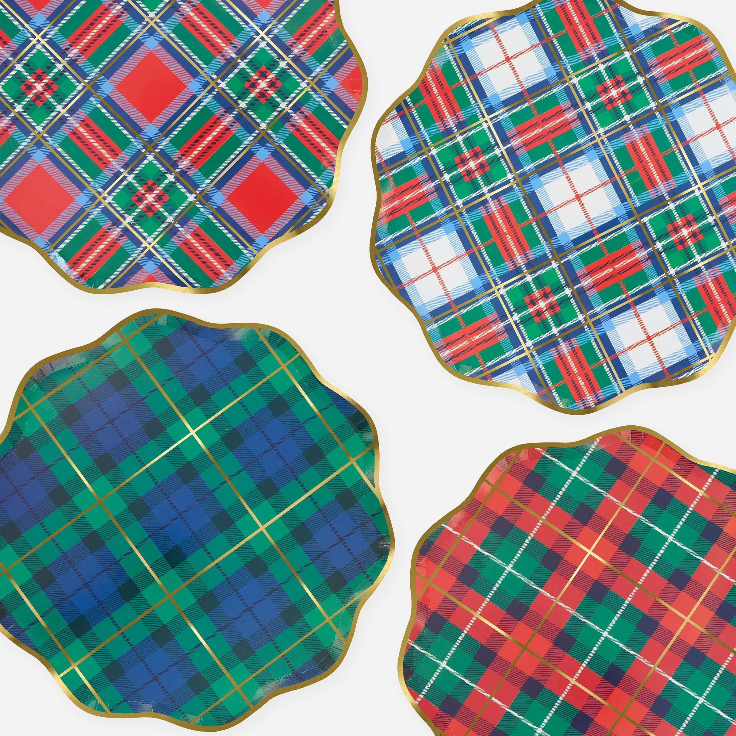 Plaid Mix Dinner Plates