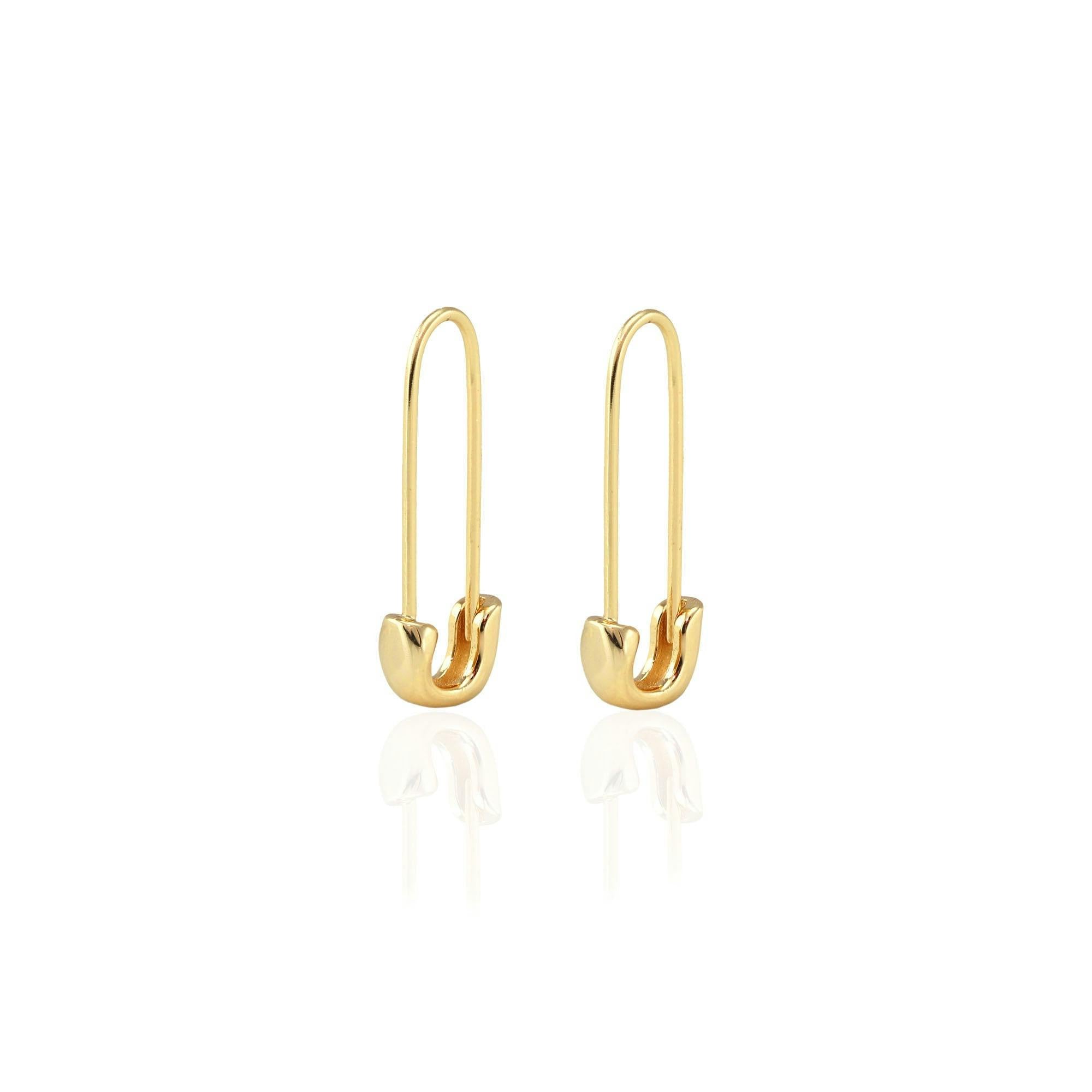 Safety Pin Hoop Earrings