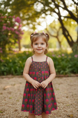 Layola Layered Swing Dress Earthy Brown