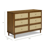 Namesake Marin with Cane 6 Drawer Assembled Dresser (49")