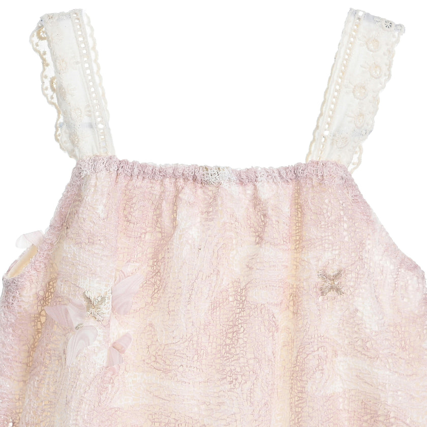Pink Paisley Lace Romper