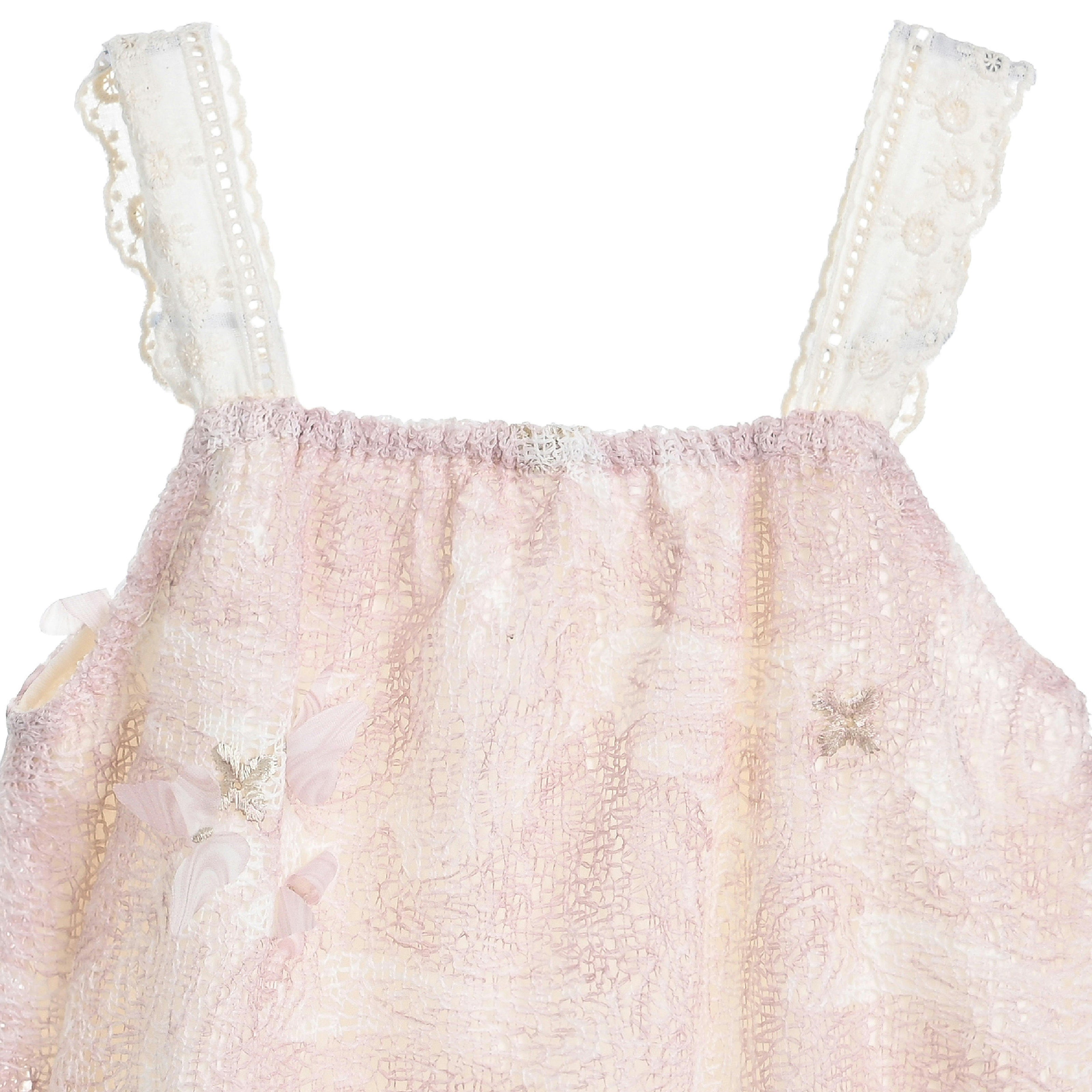 Pink Paisley Lace Romper