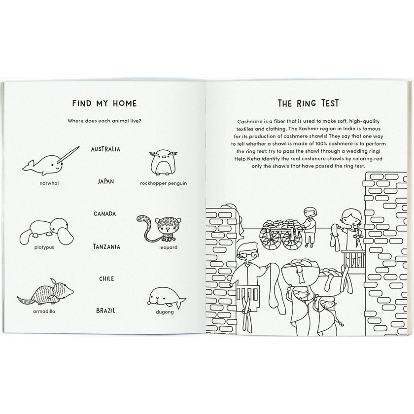 Around the World Coloring Book