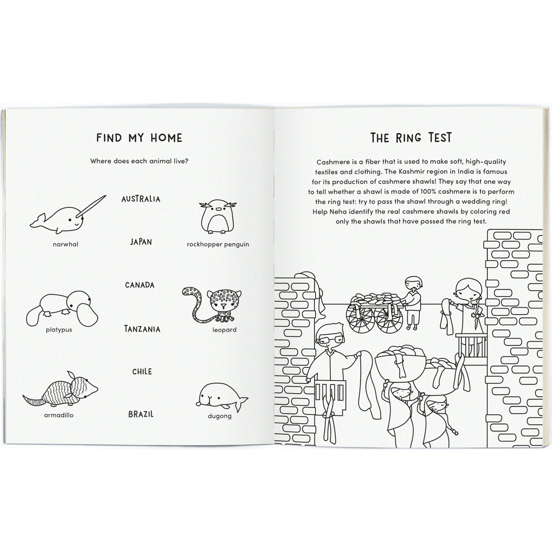 Around the World Coloring Book