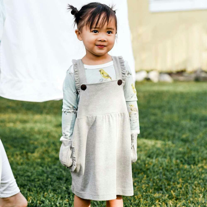 Grey Pinstripe Dress Overall