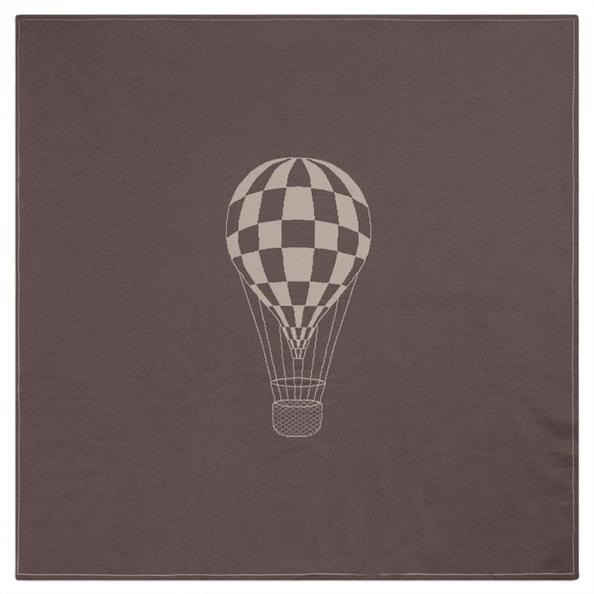 Hot Air Balloon Checkered Knit Blanket