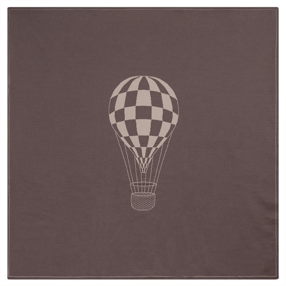 Hot Air Balloon Checkered Knit Blanket