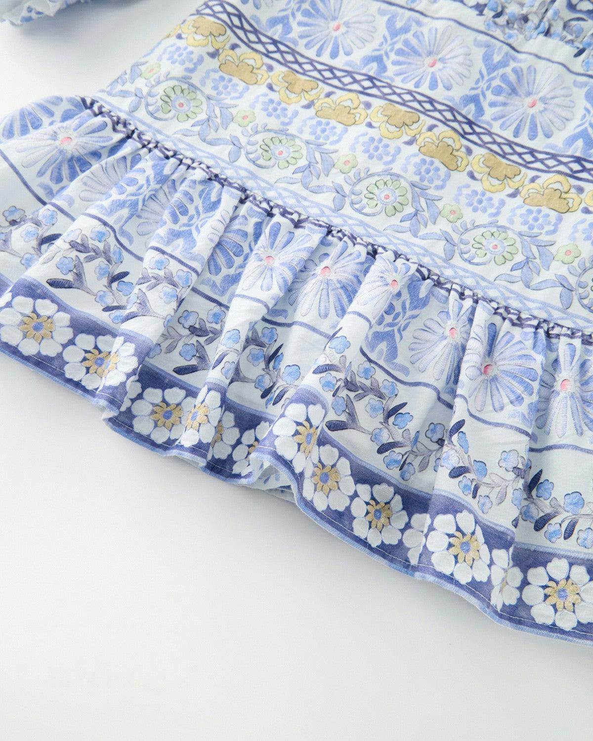 Yoselin Embroidered Mini Dress