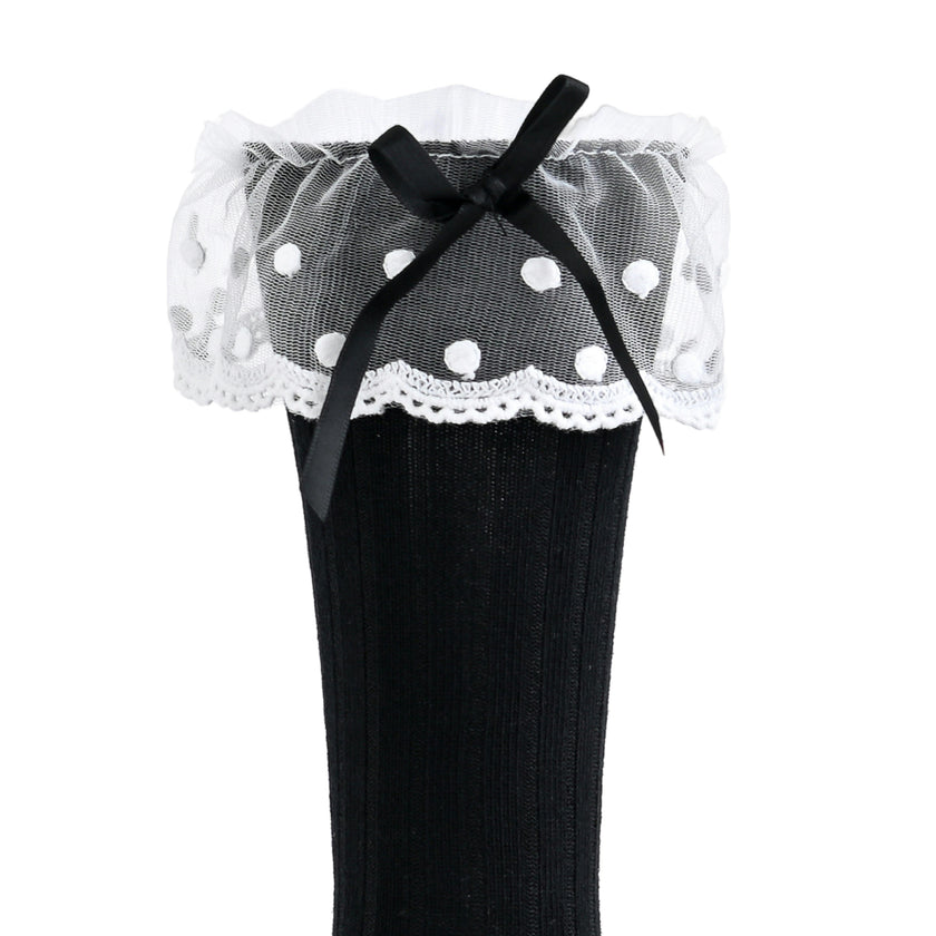 Ankle Skirt Polka Bow Socks
