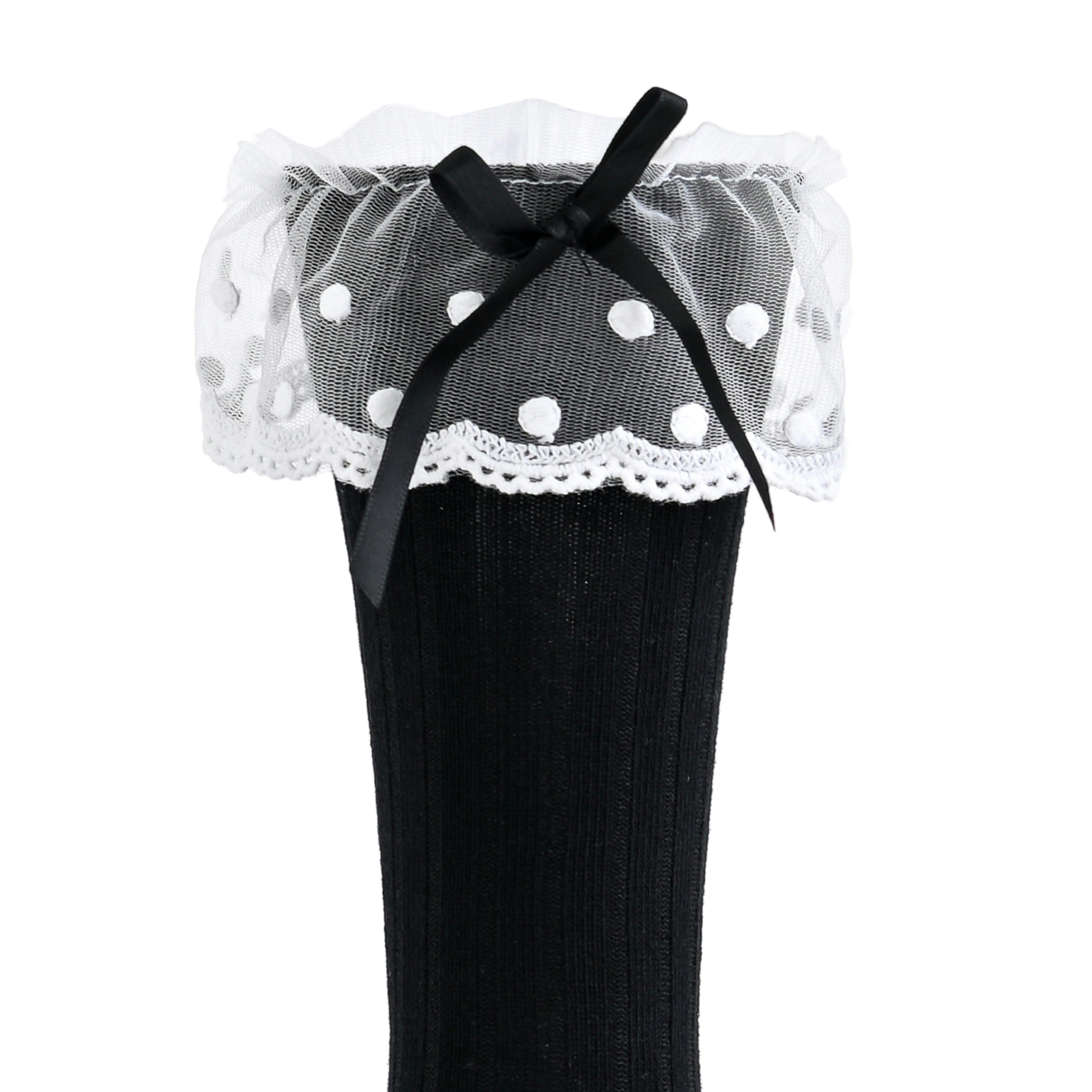 Ankle Skirt Polka Bow Socks