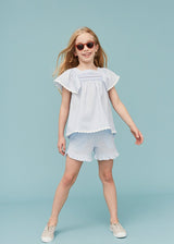 Seersucker Girl Frill Shorts