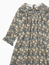 Navy Floral Margot Girl Hand-Smocked Dress
