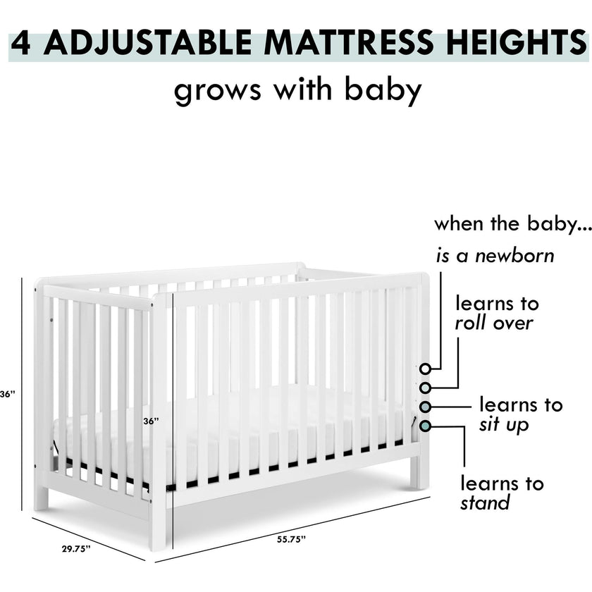 Colby 4-in-1 Low-profile Convertible Crib