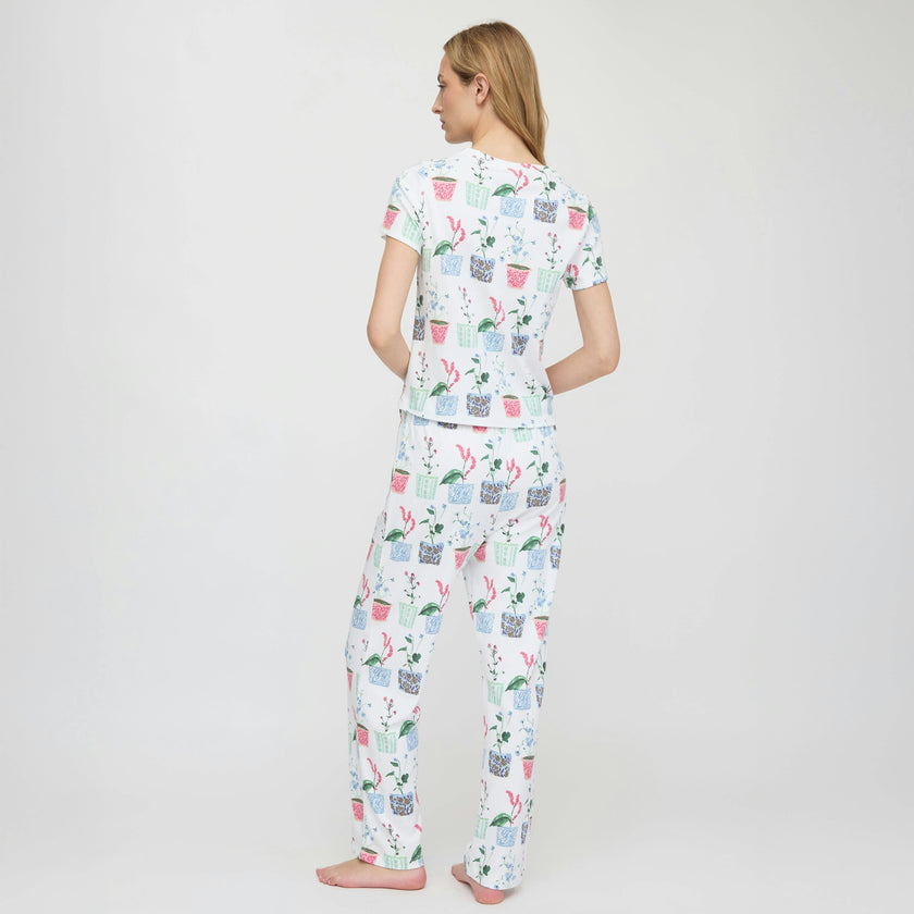 The Kelly Pajama Set - Flower Pots