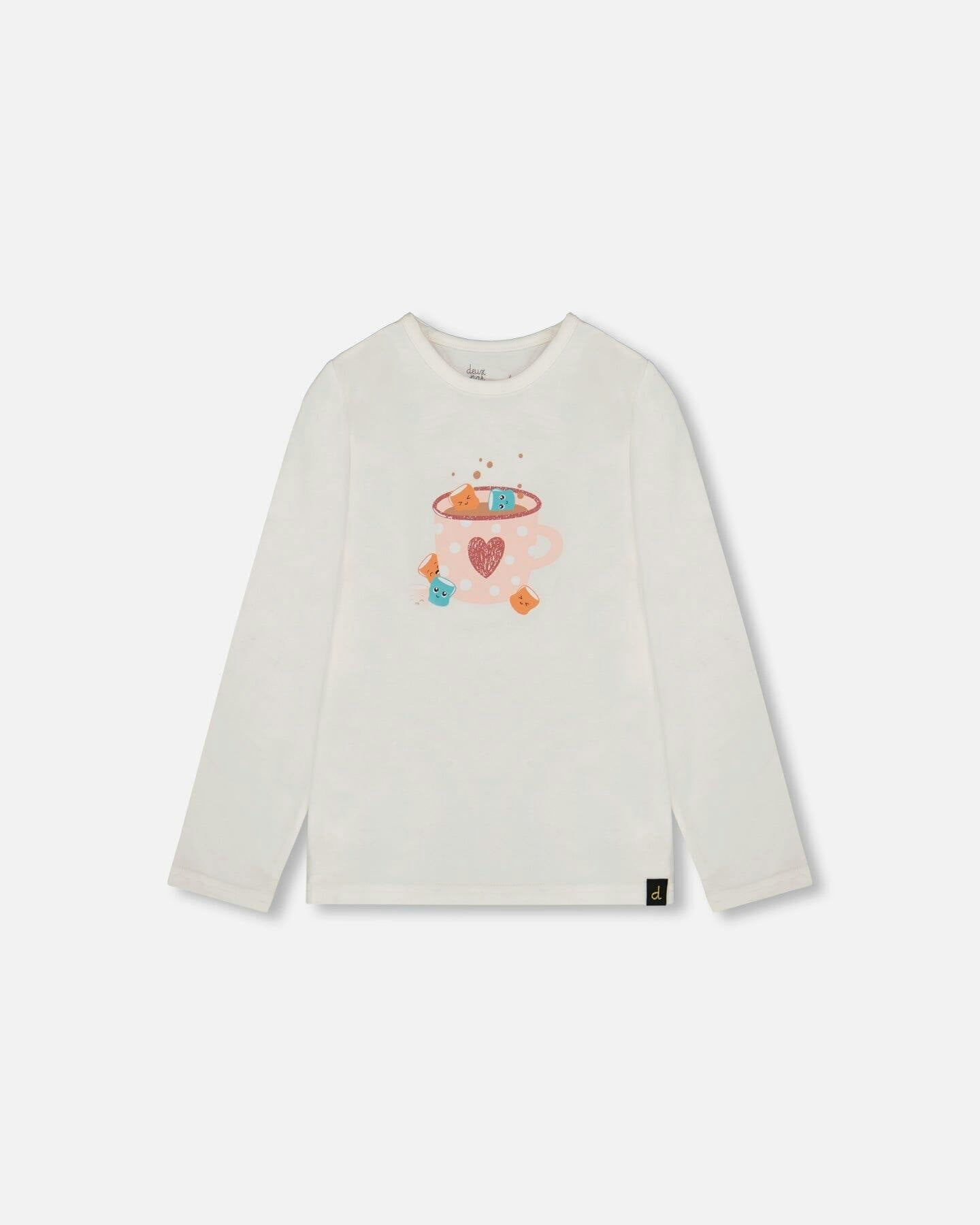Organic Cotton Long Sleeve T-Shirt with Hot Chocolate