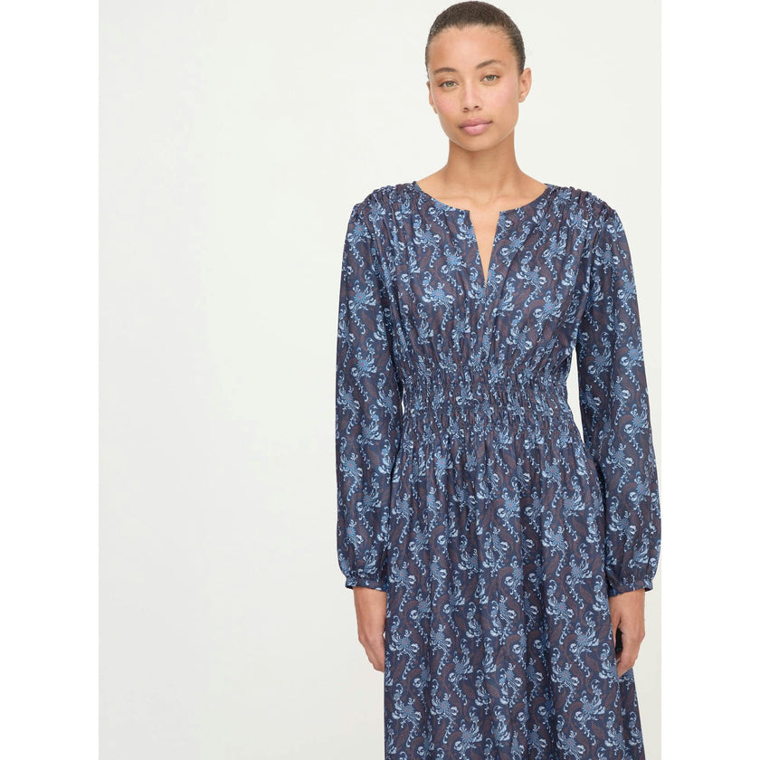 The Rosely Dress - Navy Cala Paisley