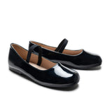 Black Satin Colette Flats