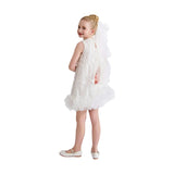 White Fiora Ruffle Sequin Dress