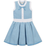 Organic Button Front Tank Sweater Dress, Blue