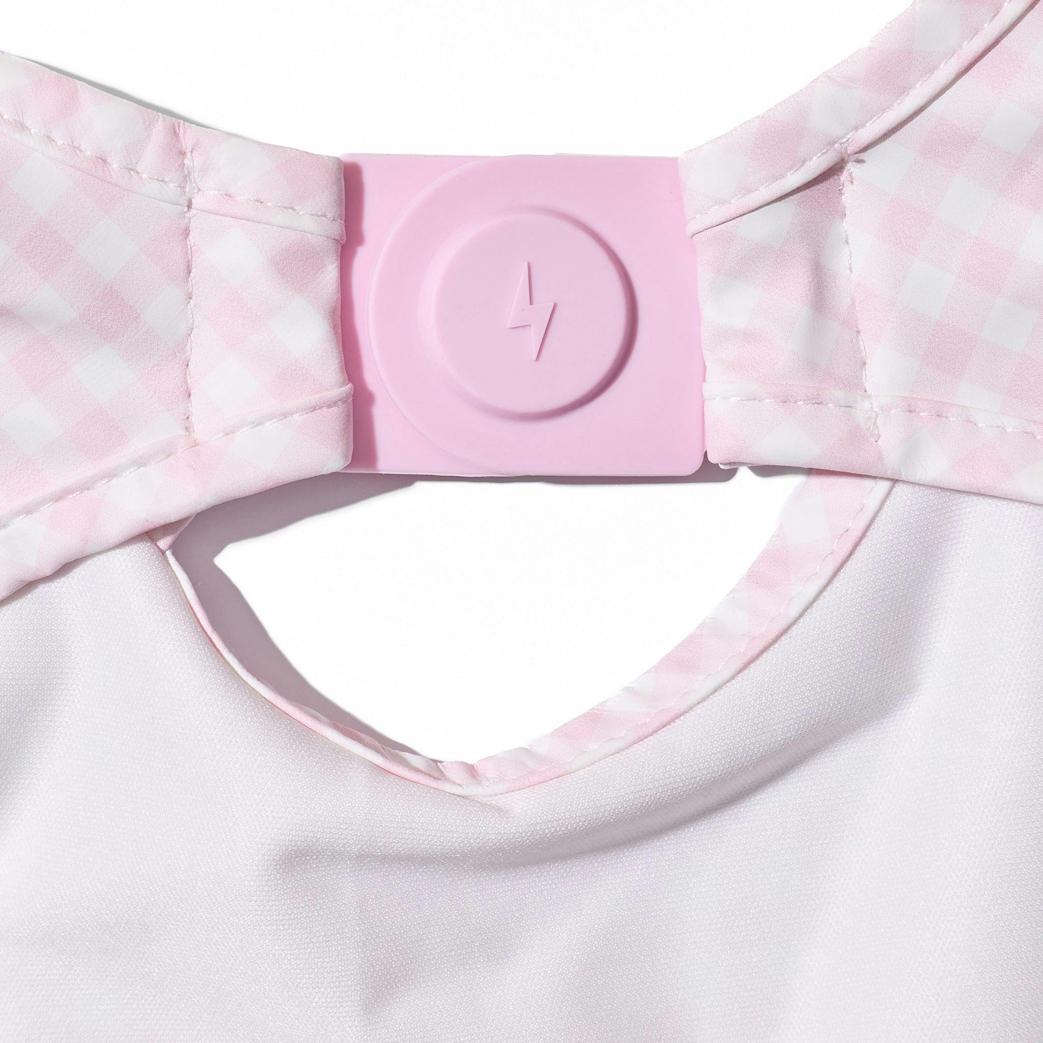 Magnetic Long Sleeve Bib - Petal Check