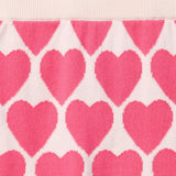 Heart Ruffle Hem Sweater Skirt