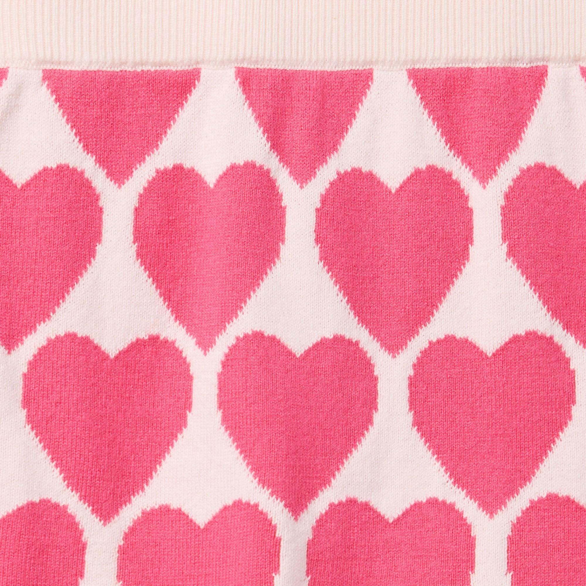 Heart Ruffle Hem Sweater Skirt