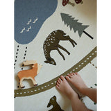 Flat Woven Graphic Print Rectangular Play Rug