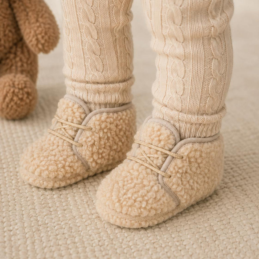 Baby Shearling Bootie | Beige