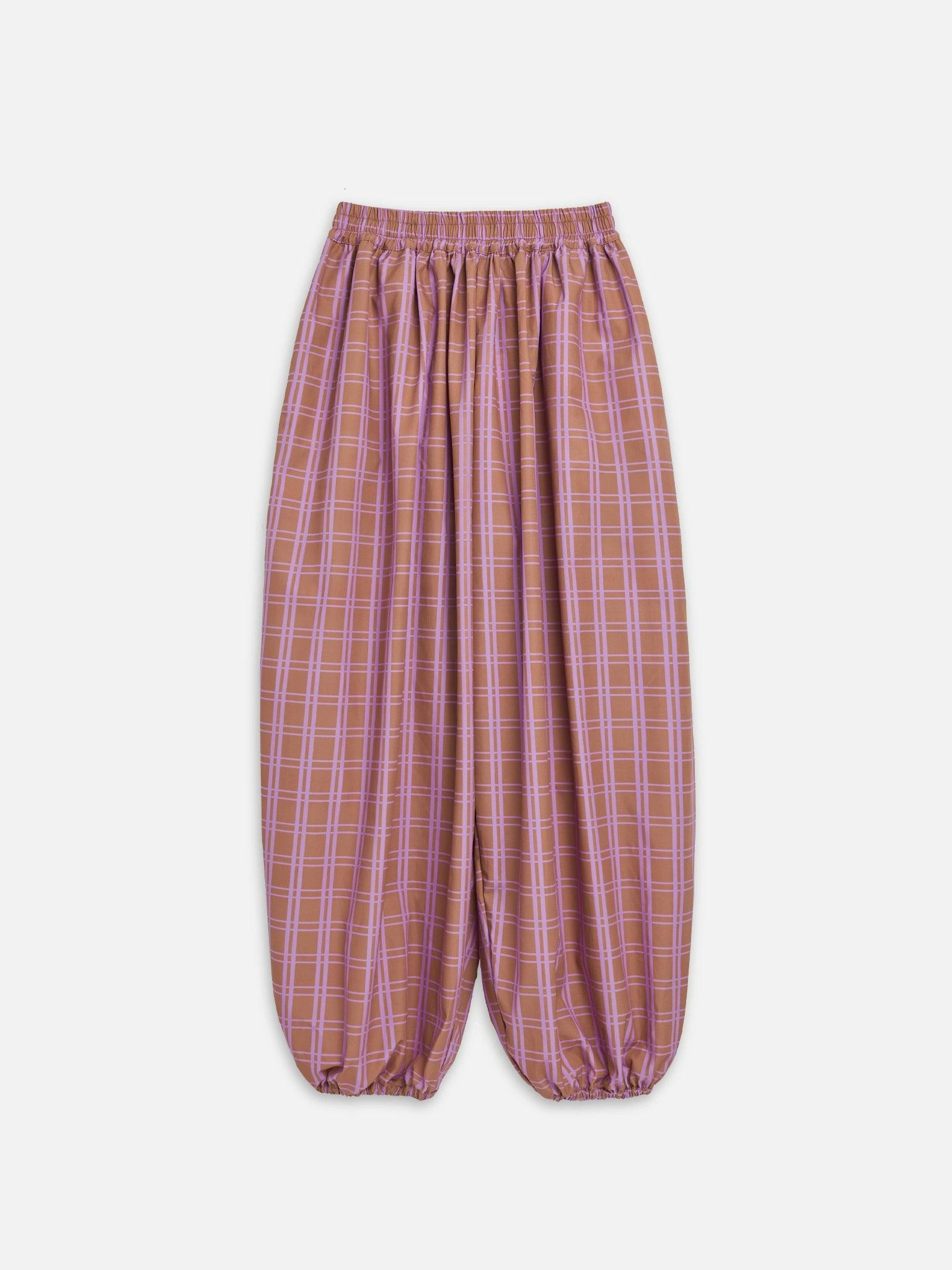 women's balloon trousers - florence blush