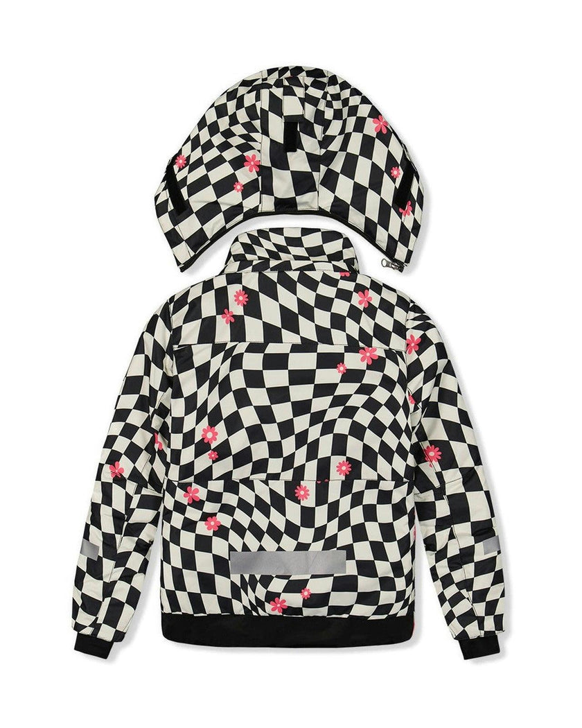 Two Piece Teknik Snowsuit Bright Pink And Checkered
