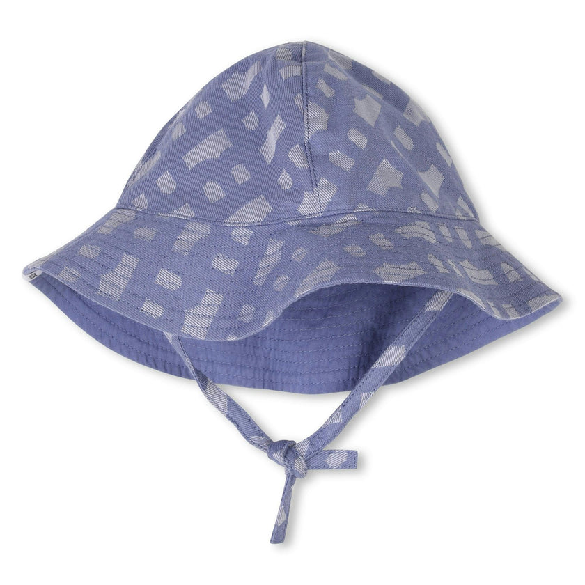 Blue Patterned All In One Hat Set
