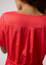 Short Sleeve Tiered Cotton Maternity Shirt Dress
