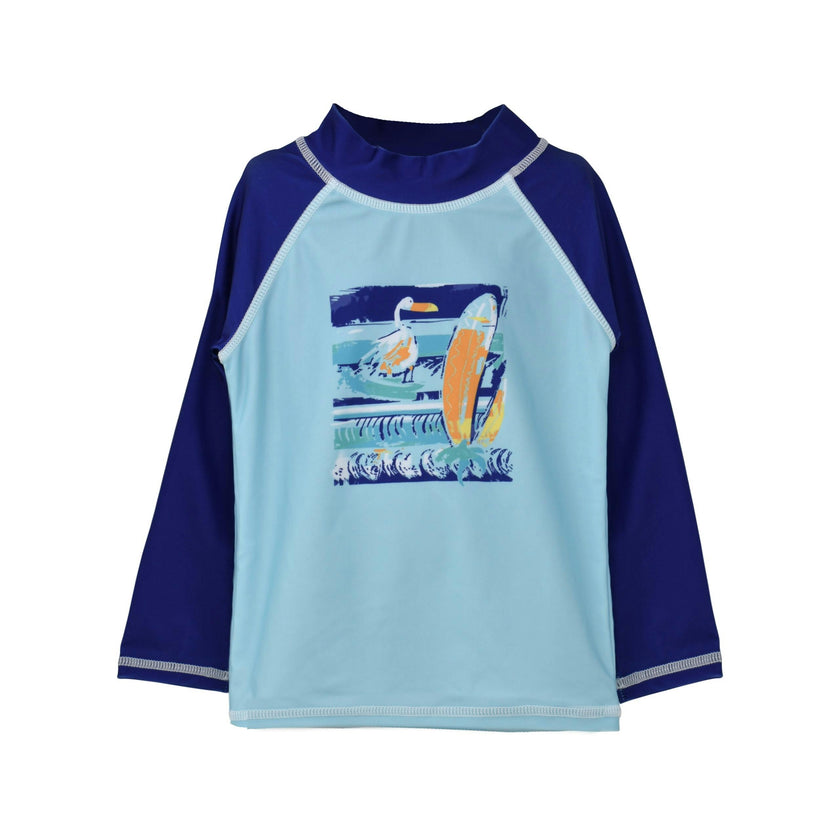 UPF 50+ Graphic Rash Guard Swim Top