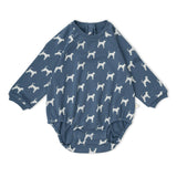 Organic Long Sleeve Bubble Romper - Dog