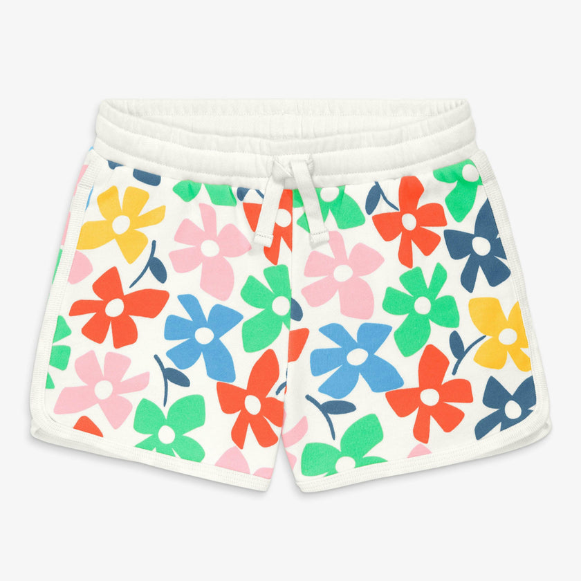 Kids recess short in rainbow blooms