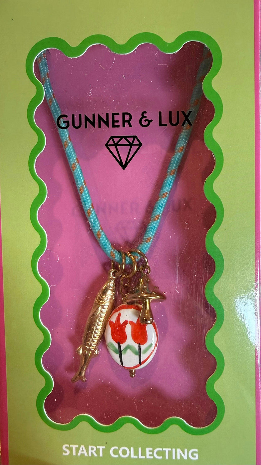 SUMMER CORD FISH CHARM NECKLACE