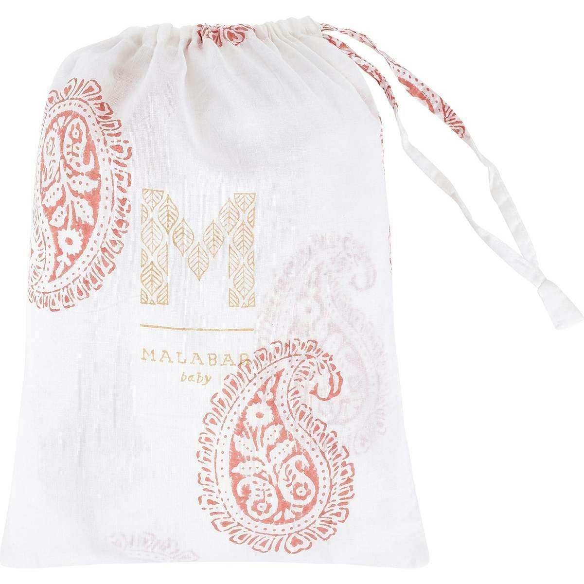 Block-Printed Cotton Fitted Crib Sheet