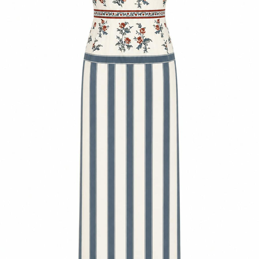 Hampton Heirloom Stripe Floral Midi Dress