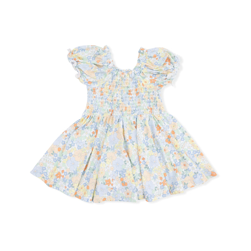 Georgia Floral - Smocked Twirly Dress and Bloomer