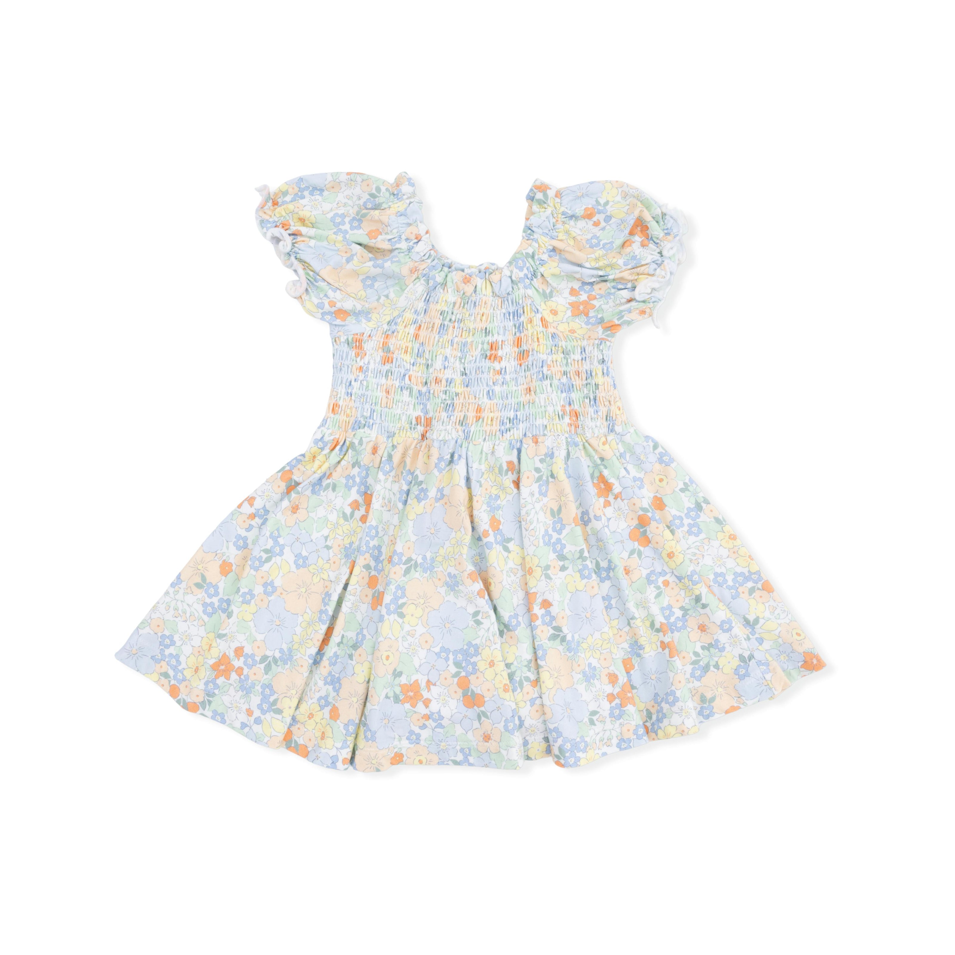 Georgia Floral - Smocked Twirly Dress and Bloomer