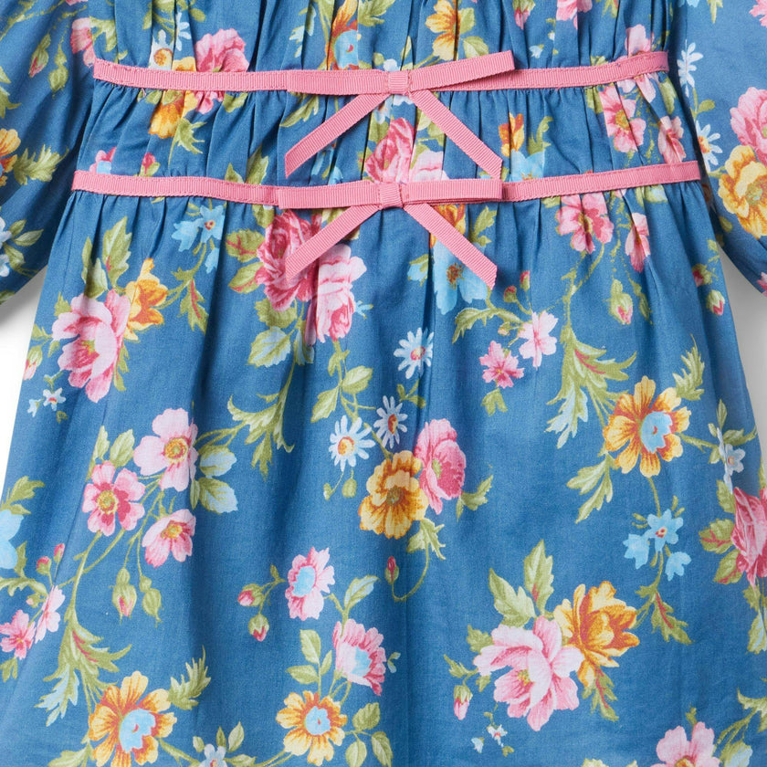 Floral Bow Top, blue