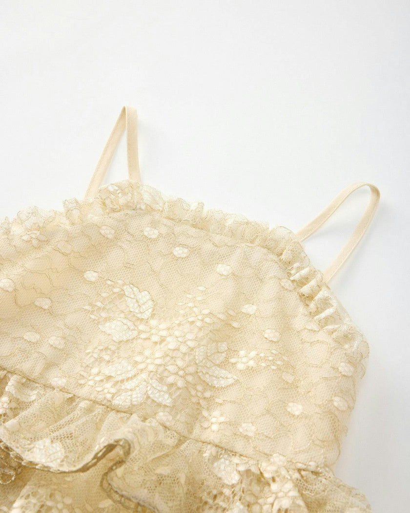 Tanya Lace Frill Maxi Dress (Baby)