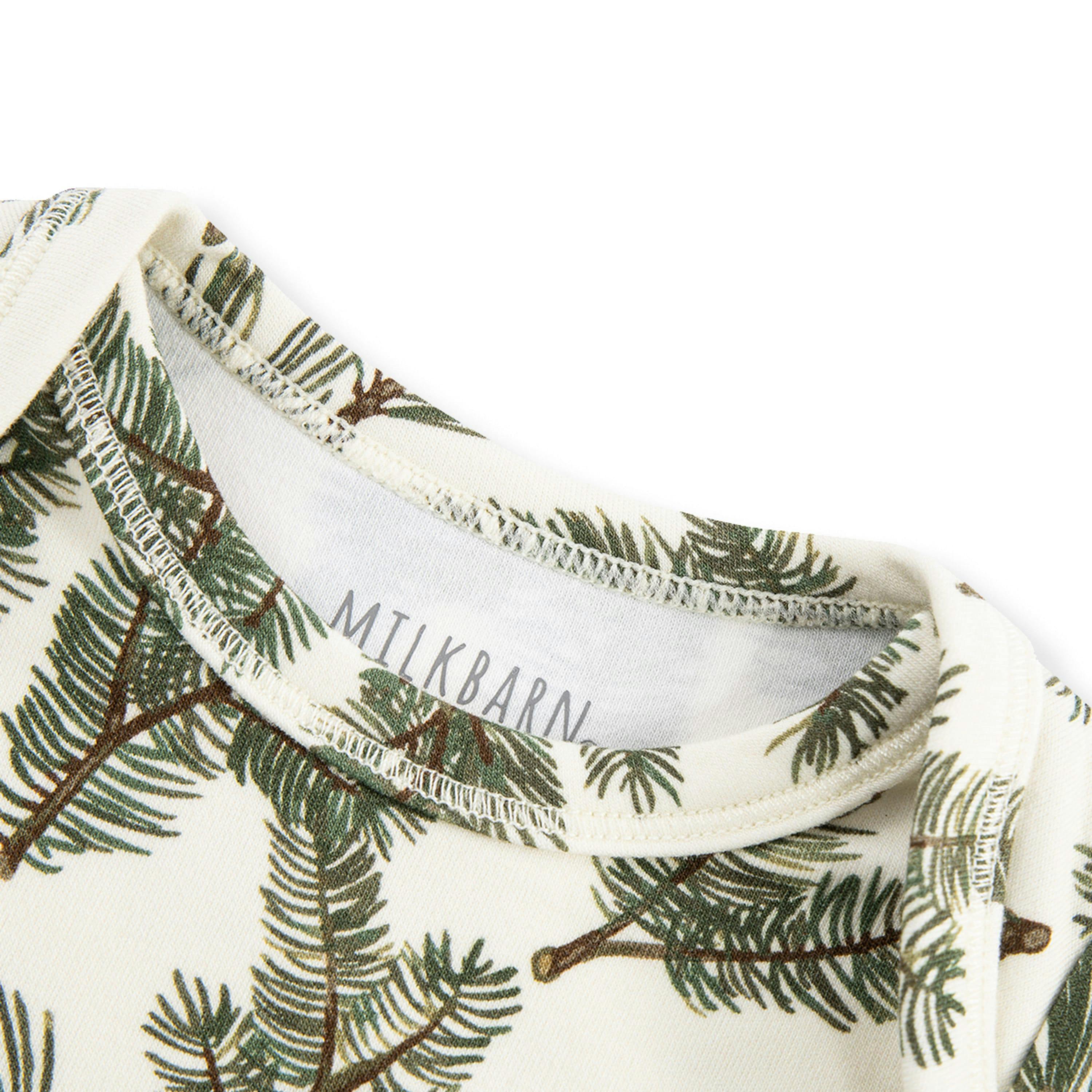 Pine Brushed Newborn Gown & Hat Set