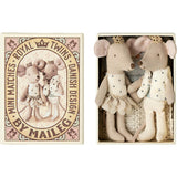 Royal twin mice, Little sister and brother in matchbox