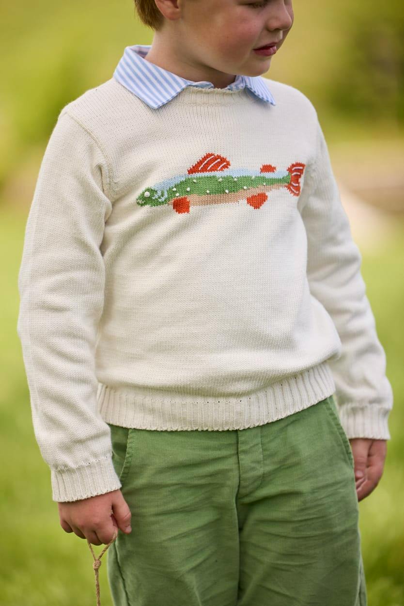 Intarsia Sweater - Brook Trout