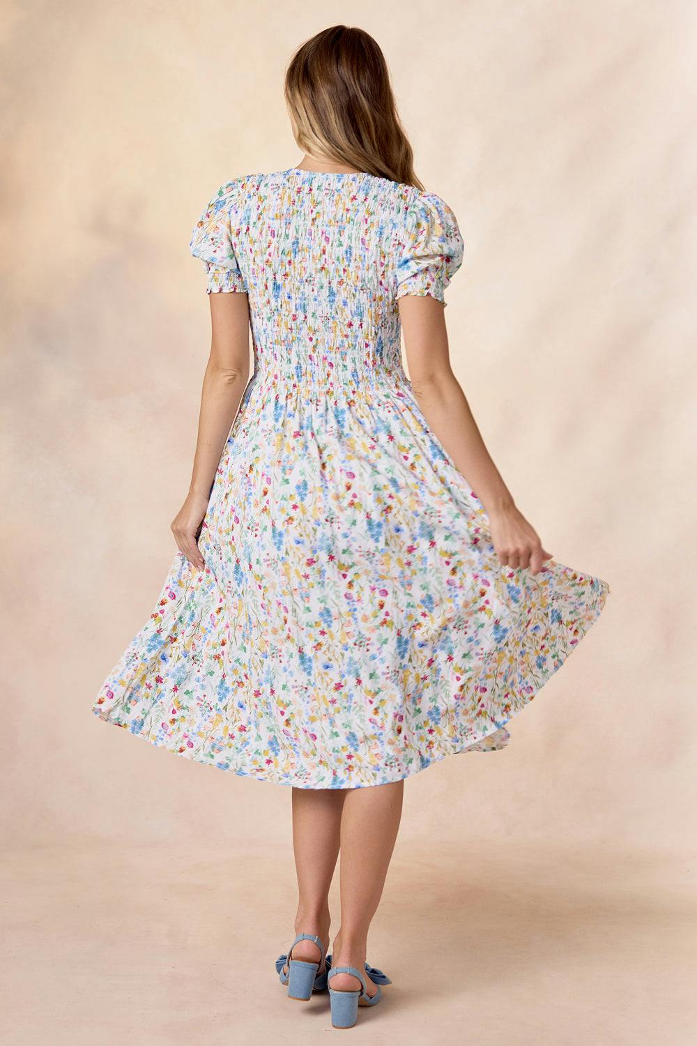 Amelie Dress in Floral Fields