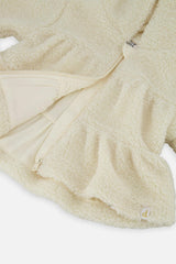 Hooded Zip Sherpa Jacket Off-White