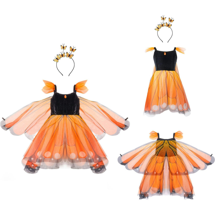 Butterfly Twirl Dress with Wings & Headband