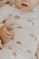 Modal Convertible Footy Pajamas in Farm